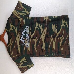 Code 4 Men's Kill Em' Big Camo‎ Hunting Outdoor Short Sleeve Shirt Size M